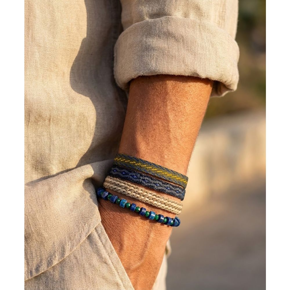 SET BRACELETS - BLUE & EARTH TONES