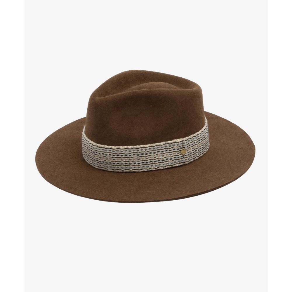 WOOL HAT WITH RIBBON - CAMEL