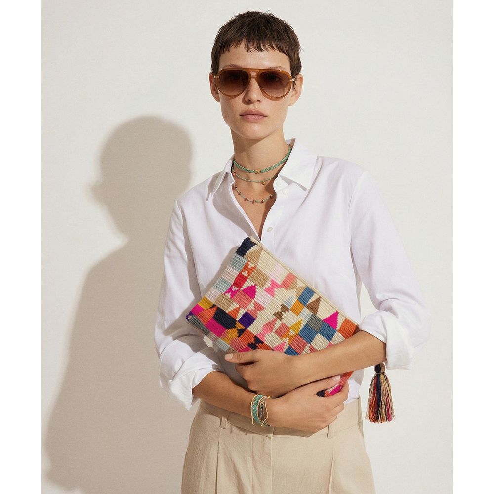 Clutch Bag- HARE - FUCHSIA & MULTICOLOR