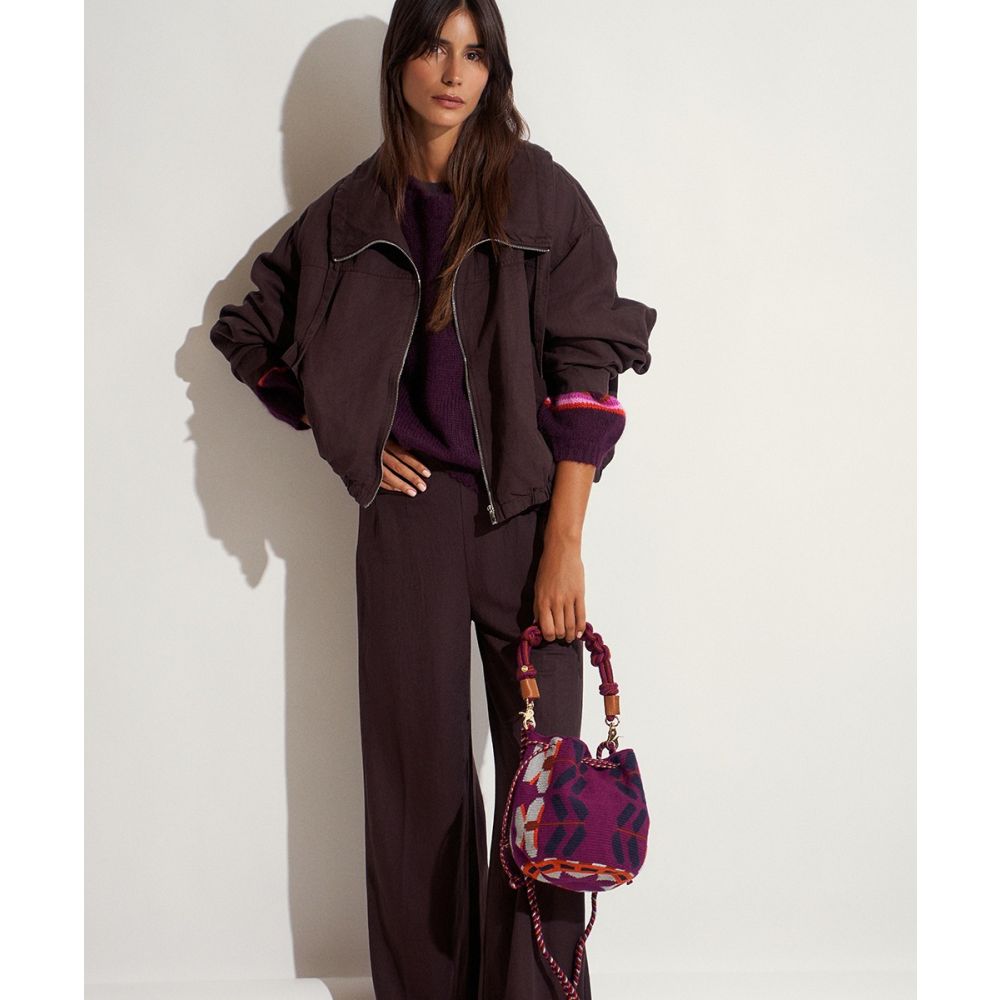 BOLSO MITRA CON ASA DE MACRAMÉ - 