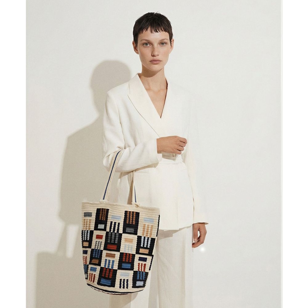 CALA BAG - WOLF - BEIGE & BLACK