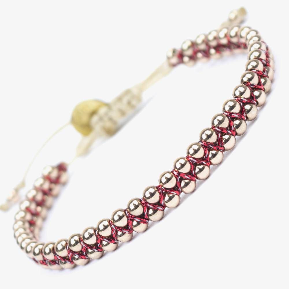 BOREAL BRACELET M - RED & ROSE GOLD