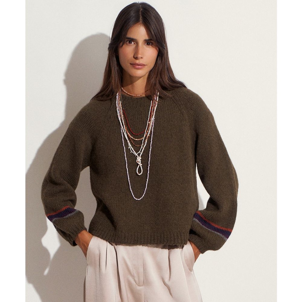 JERSEY ELVIRA DE BABY ALPACA - CAQUI
