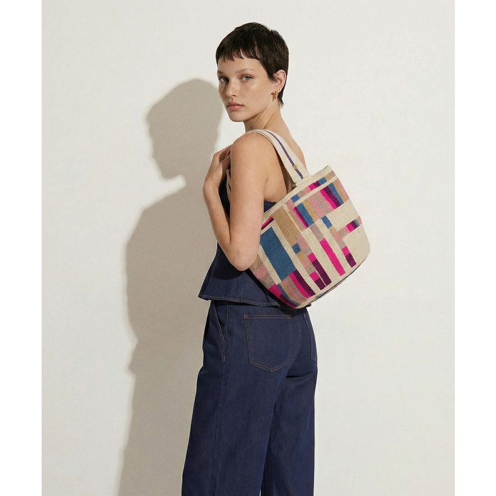 BOLSO Noa 2 - CAPRICORNUS - BEIGE Y ROSA