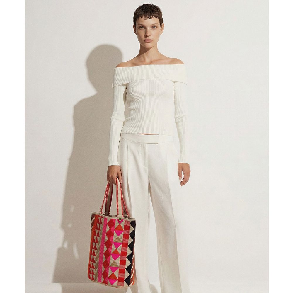 Liam Bag - PEACOCK - BEIGE & FUCHSIA