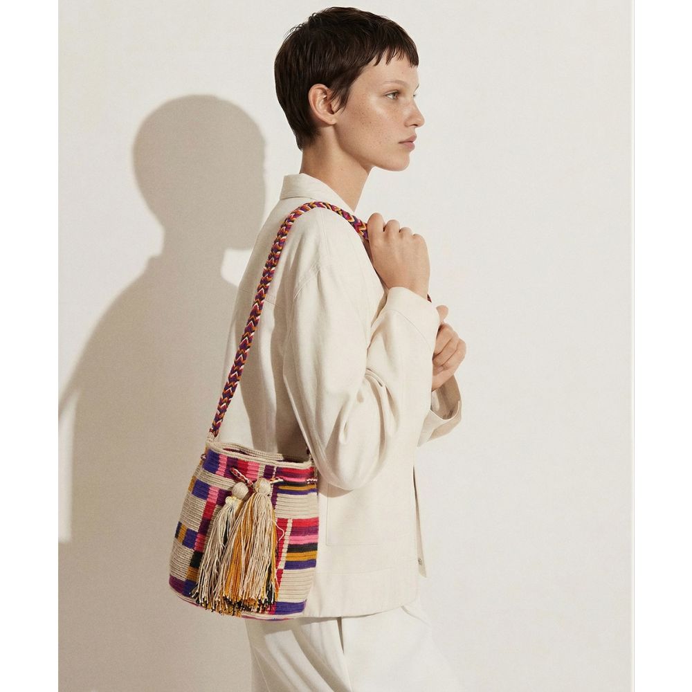 Crossbody Bag M - CAPRICORNUS - BEIGE & MULTICOLOR