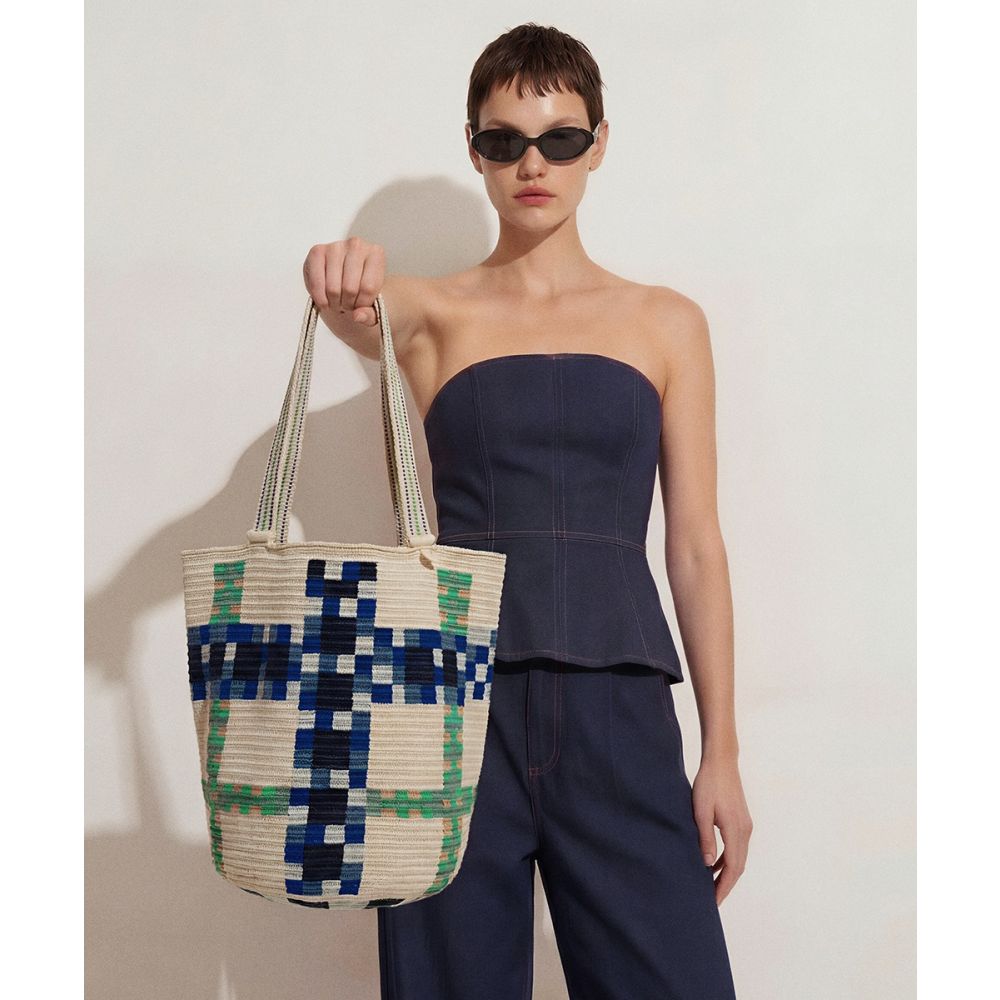 CALA BAG - DELPHINIUS - BEIGE & BLUE