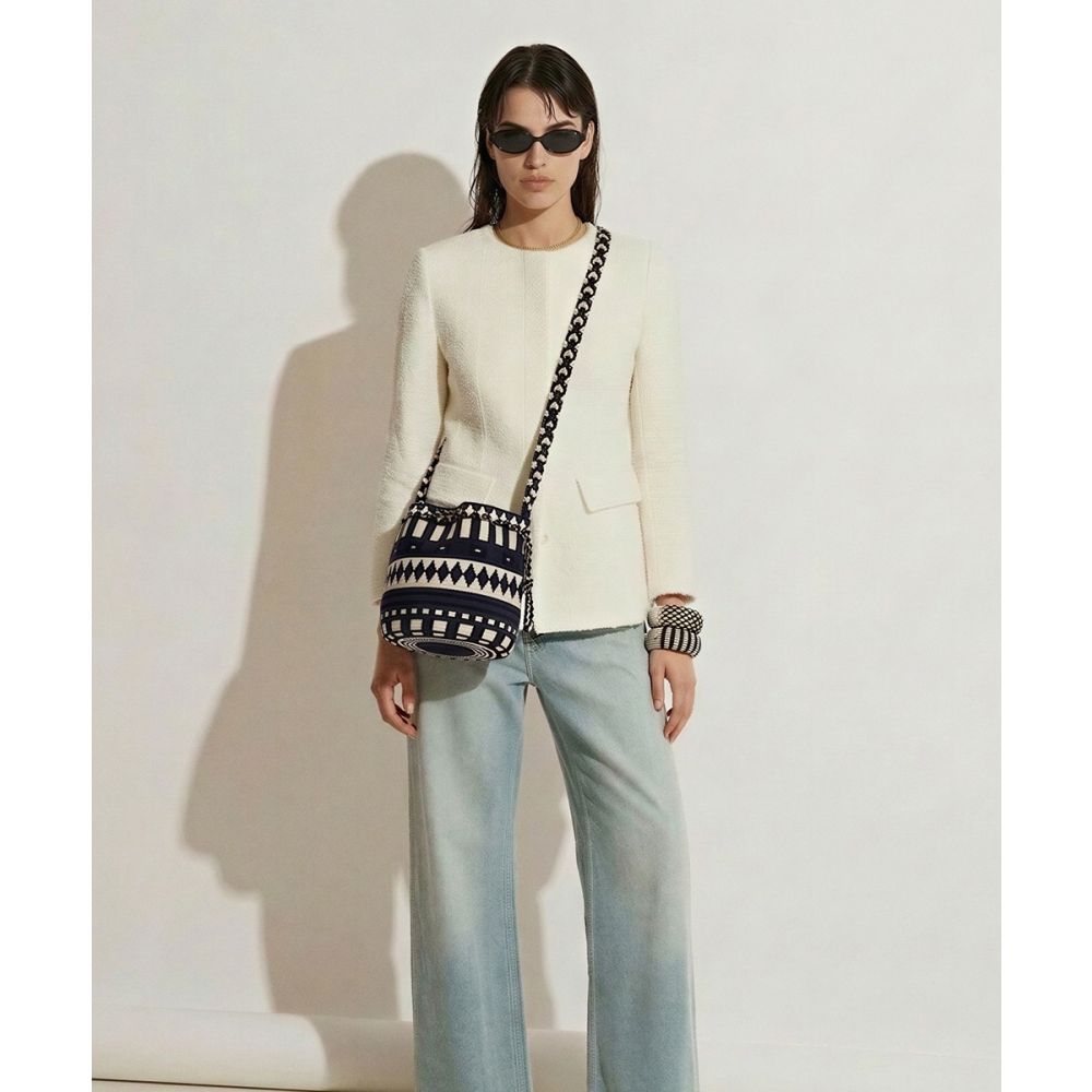 Crossbody Bag M - ARA - NAVY & BEIGE