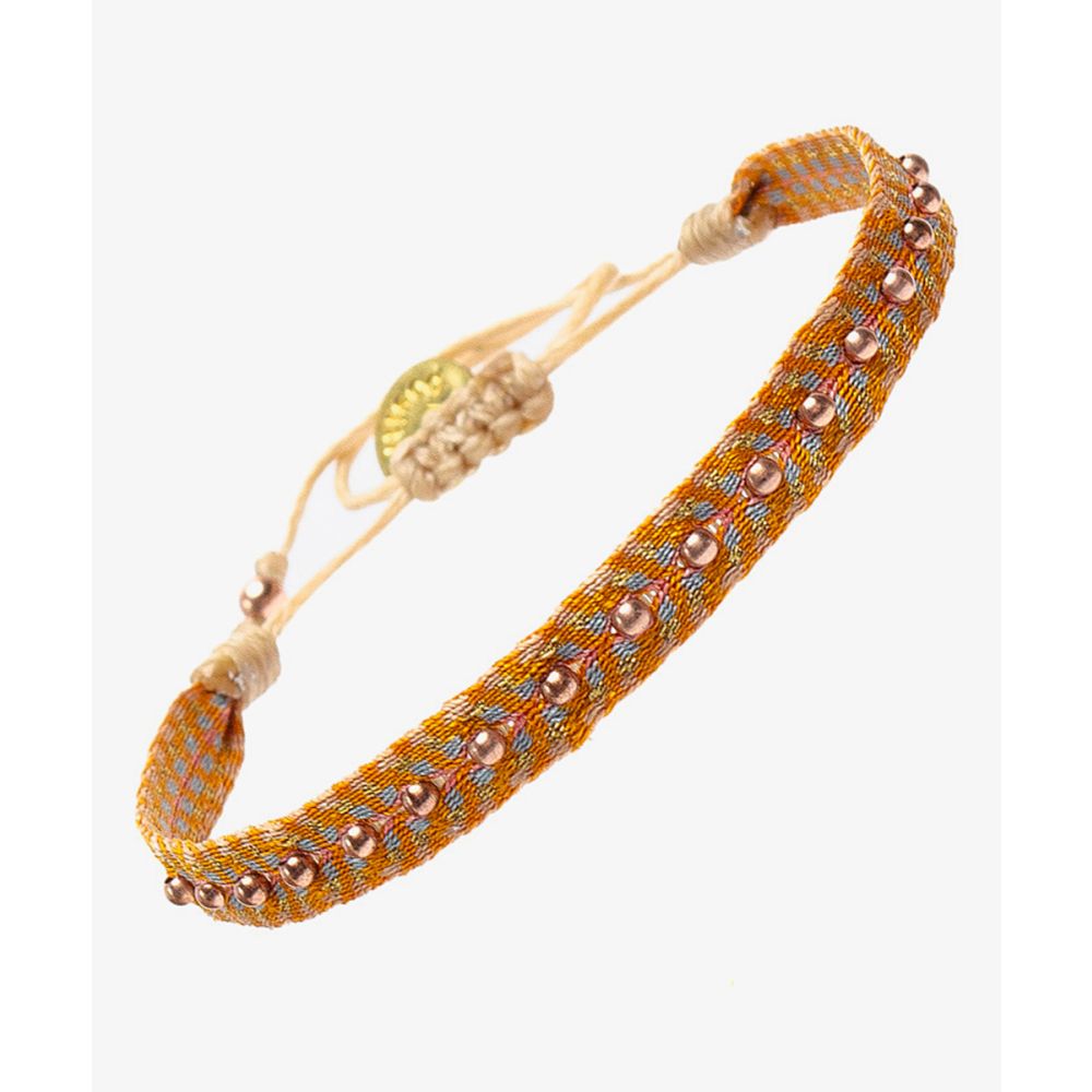 Bracelet Fontana 120 G - Gold plated beads orange tones