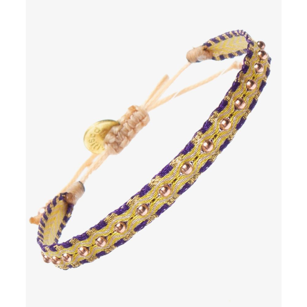 Bracelet Fontana 120 G - PURPLE AND YELLOW WITH BEADS