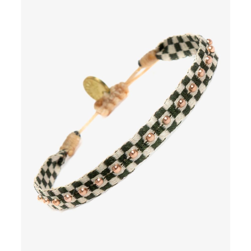 Bracelet Fontana 120 G - BLACK AND WHITE WITH BEADS