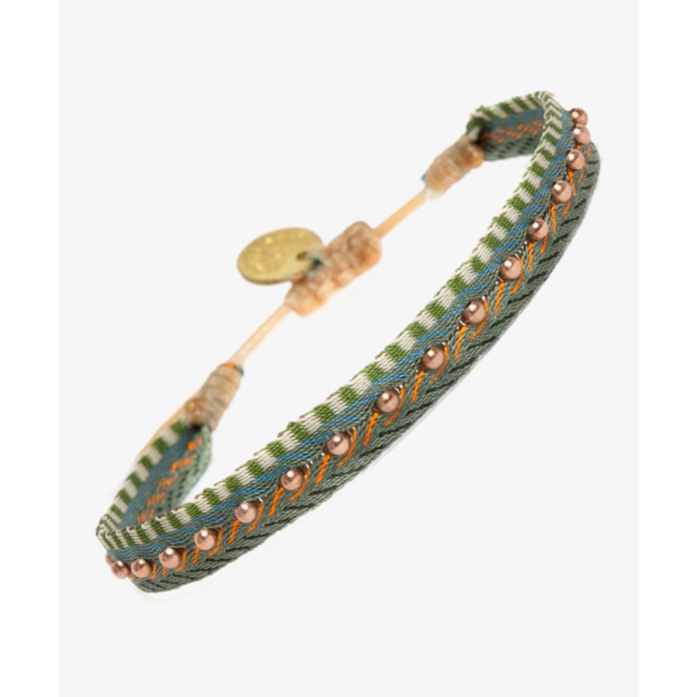 Bracelet Fontana 120 G - GREEN WITH GOLD BEADS