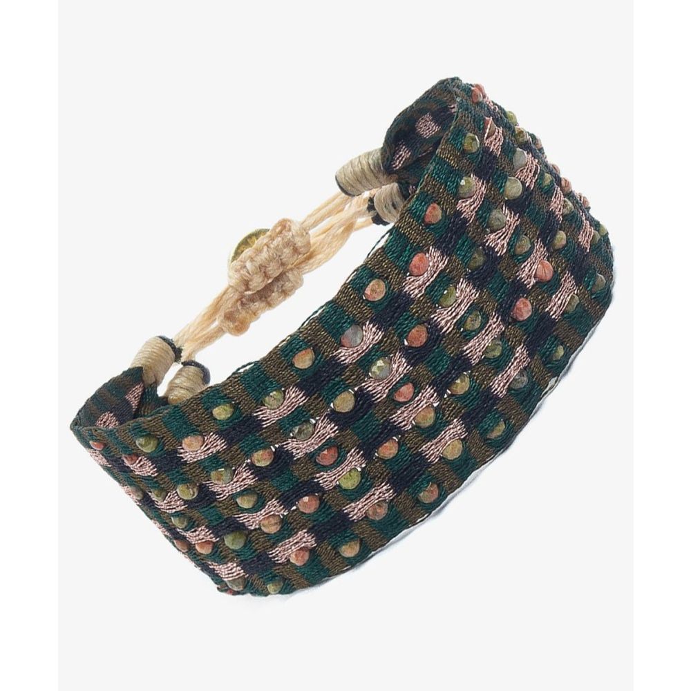 Bracelet 2 cm Special Doble - EARTH TONES WITH UNAKITE STONE