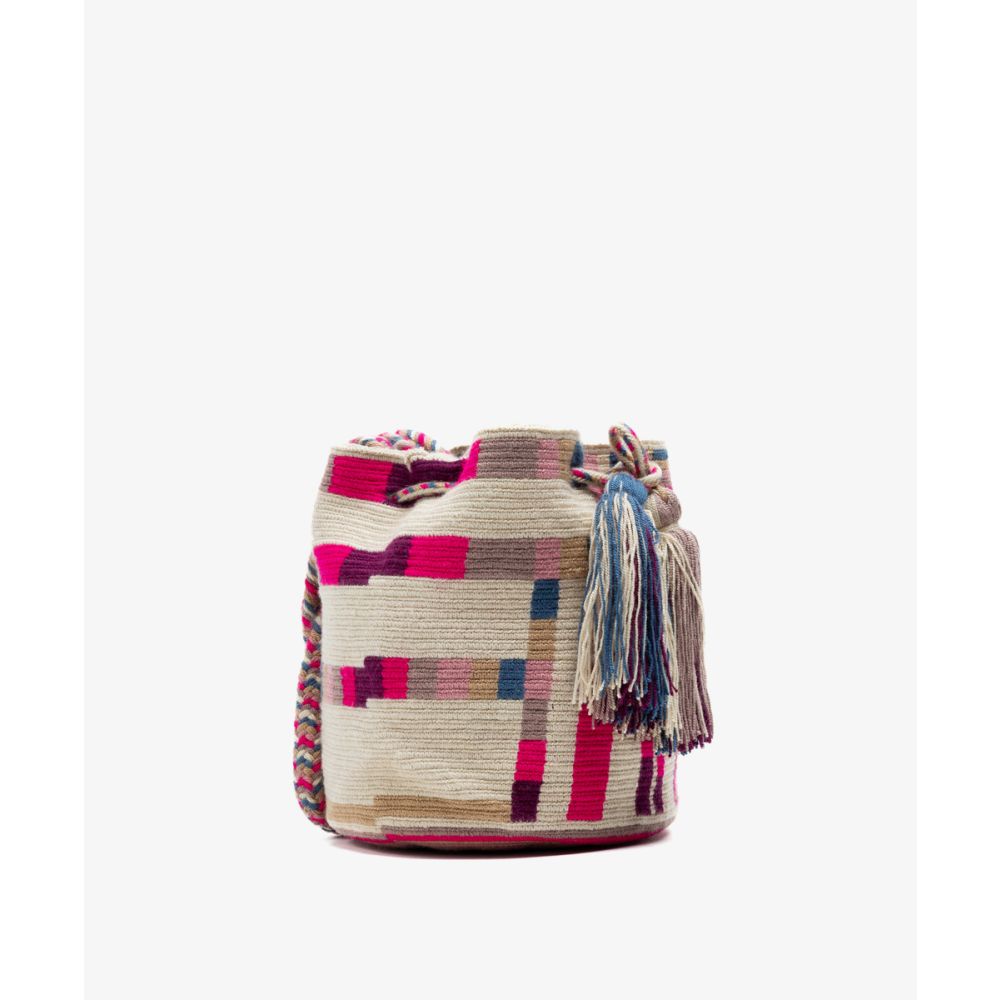 Crossbody Bag M - CAPRICORNUS - BEIGE & PINK