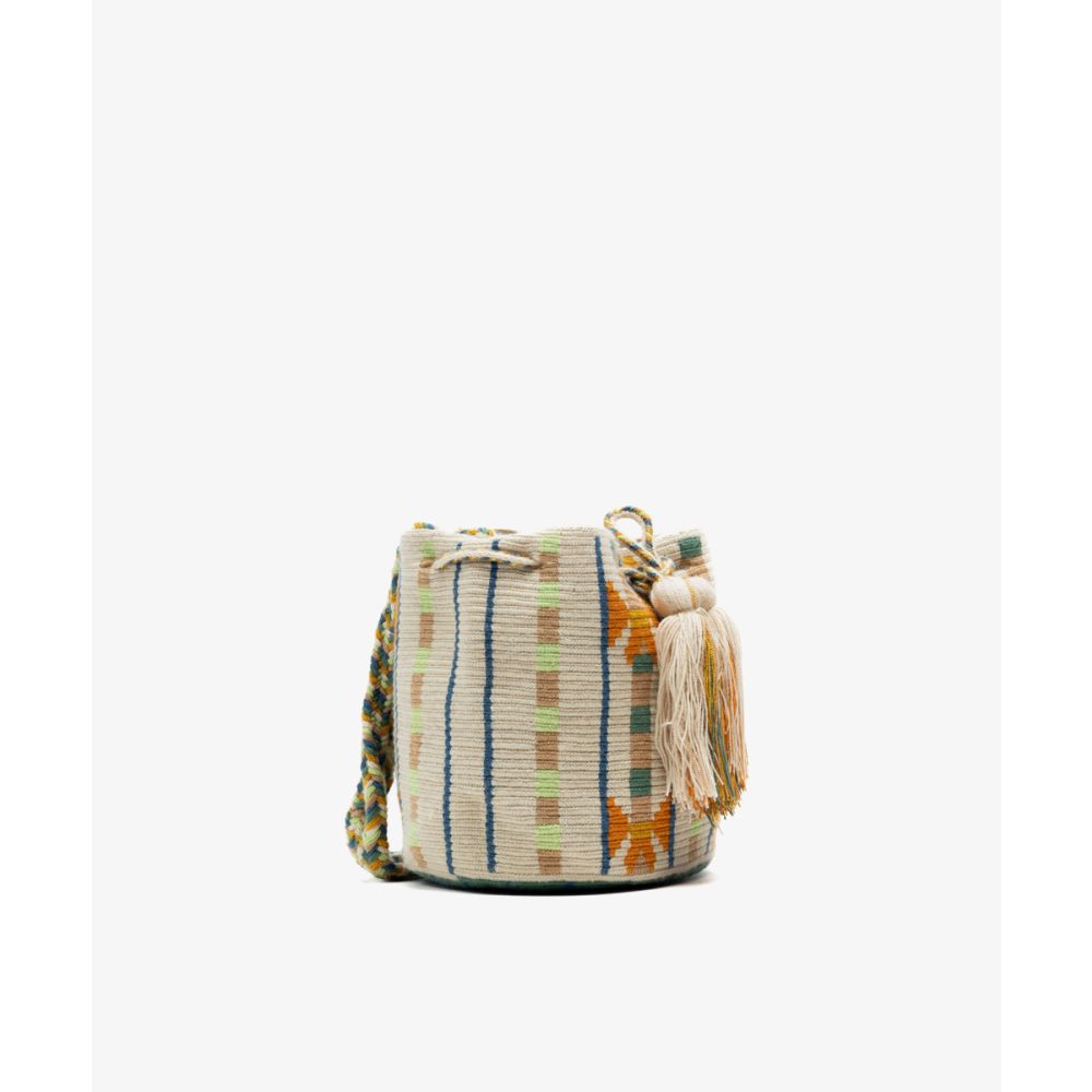 Crossbody Bag M - CIRCINUS - BEIGE & ORANGE