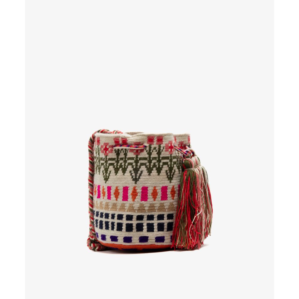 Crossbody Bag M - DRAGON - BEIGE & NAVY
