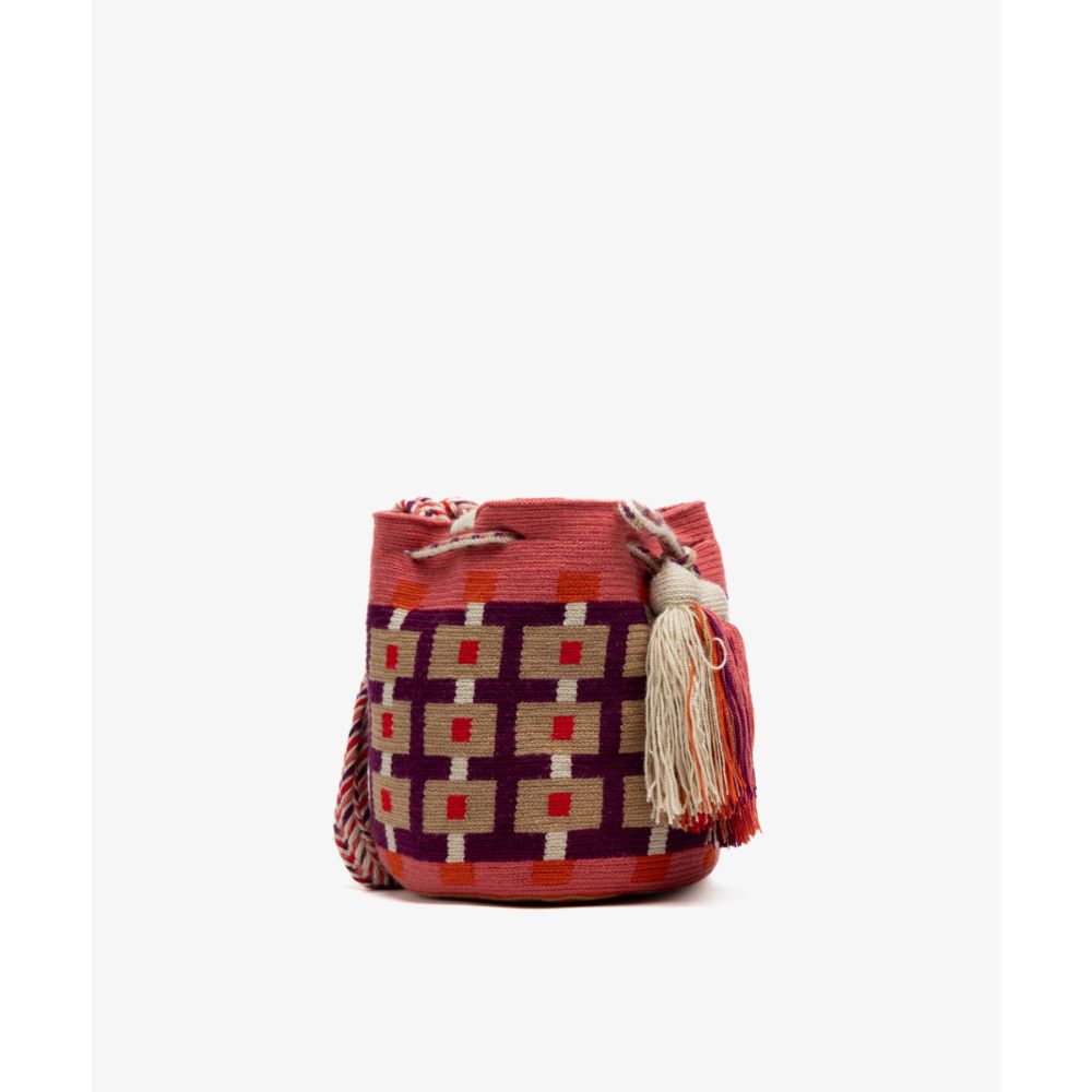 BOLSO CRUZADO M - HERCULES - BURDEOS Y TOSTADO