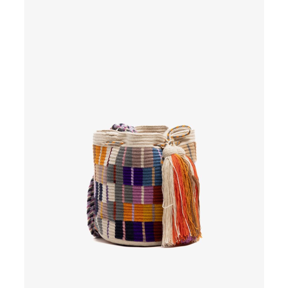BOLSO CRUZADO M - OCTANT - MORADO Y BEIGE