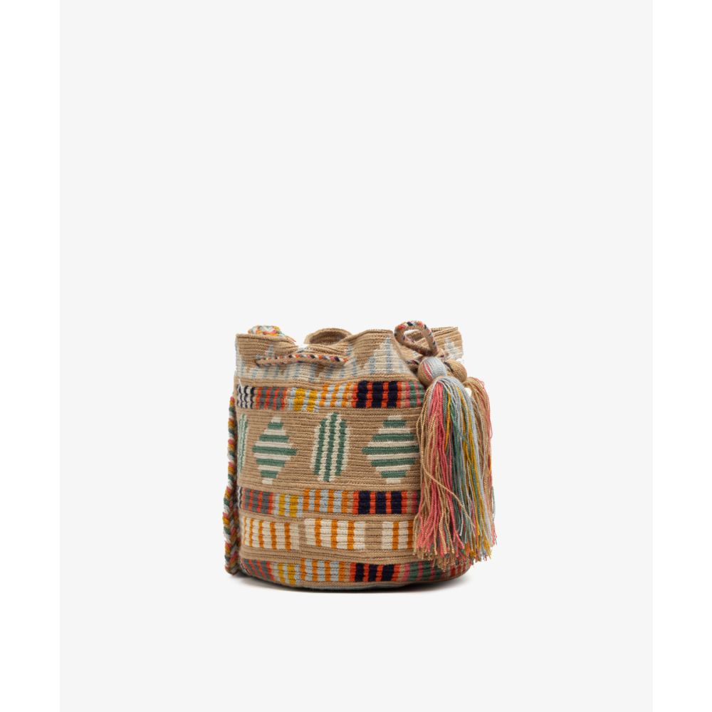 BOLSO CRUZADO M - ARIES - TOSTADO Y BEIGE