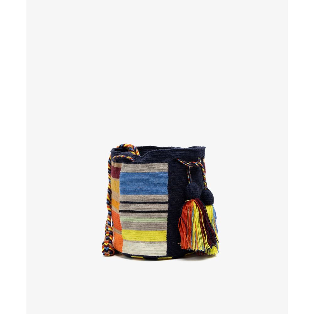 BOLSO CRUZADO M -  PERSEUS- MARINO Y MULTICOLOR