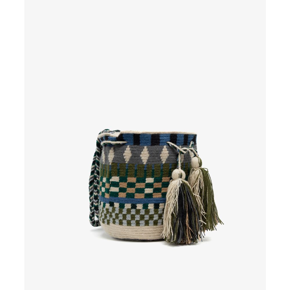 Crossbody Bag M - POSEIDON- TOAST & BLUE