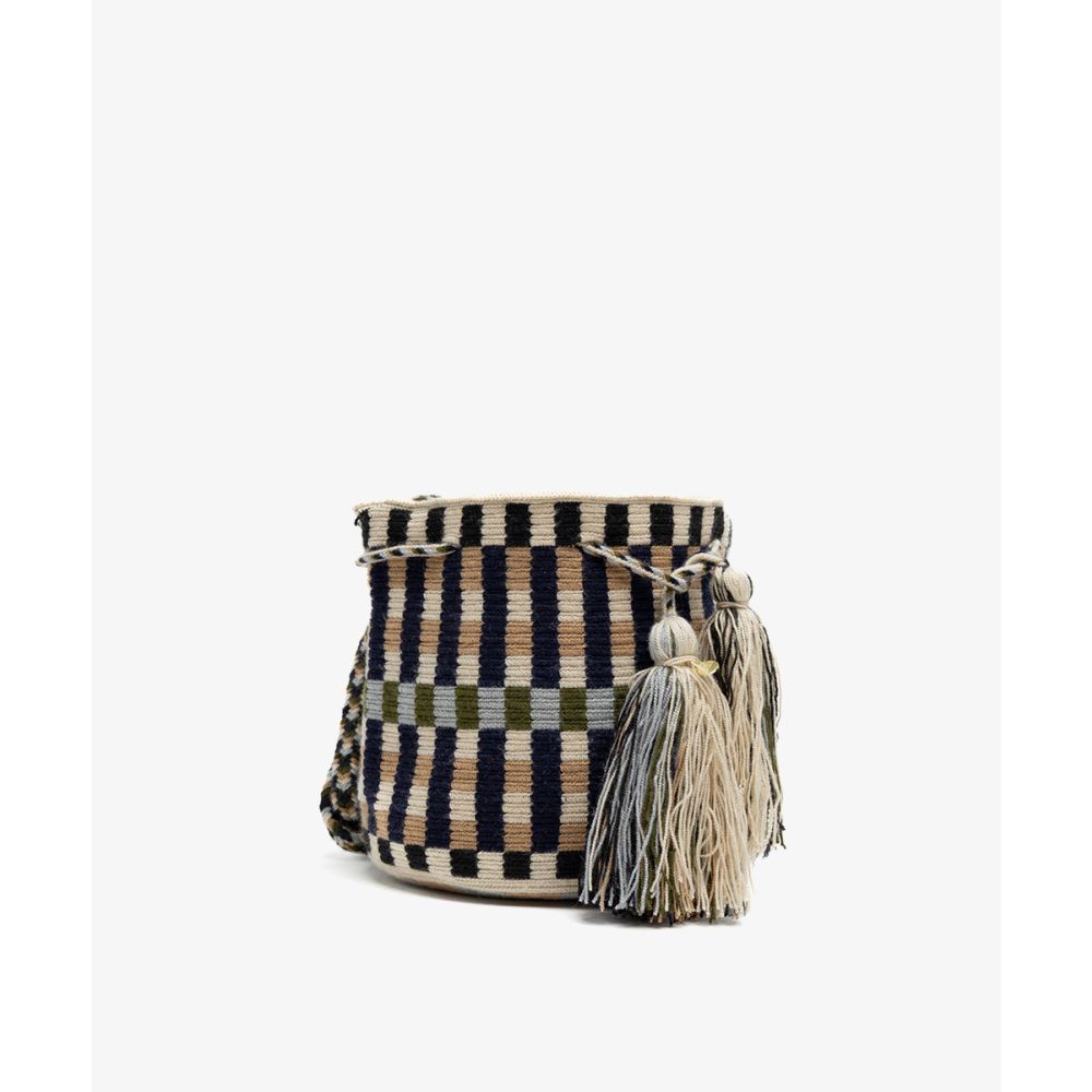 Crossbody Bag M - ARCHER Navy & beig