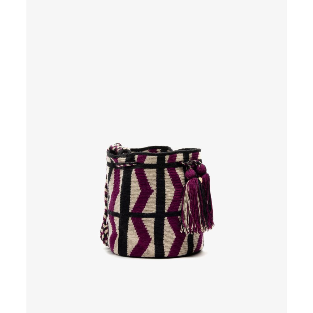 Crossbody Bag M - SHIELD- PURPLE & BLACK