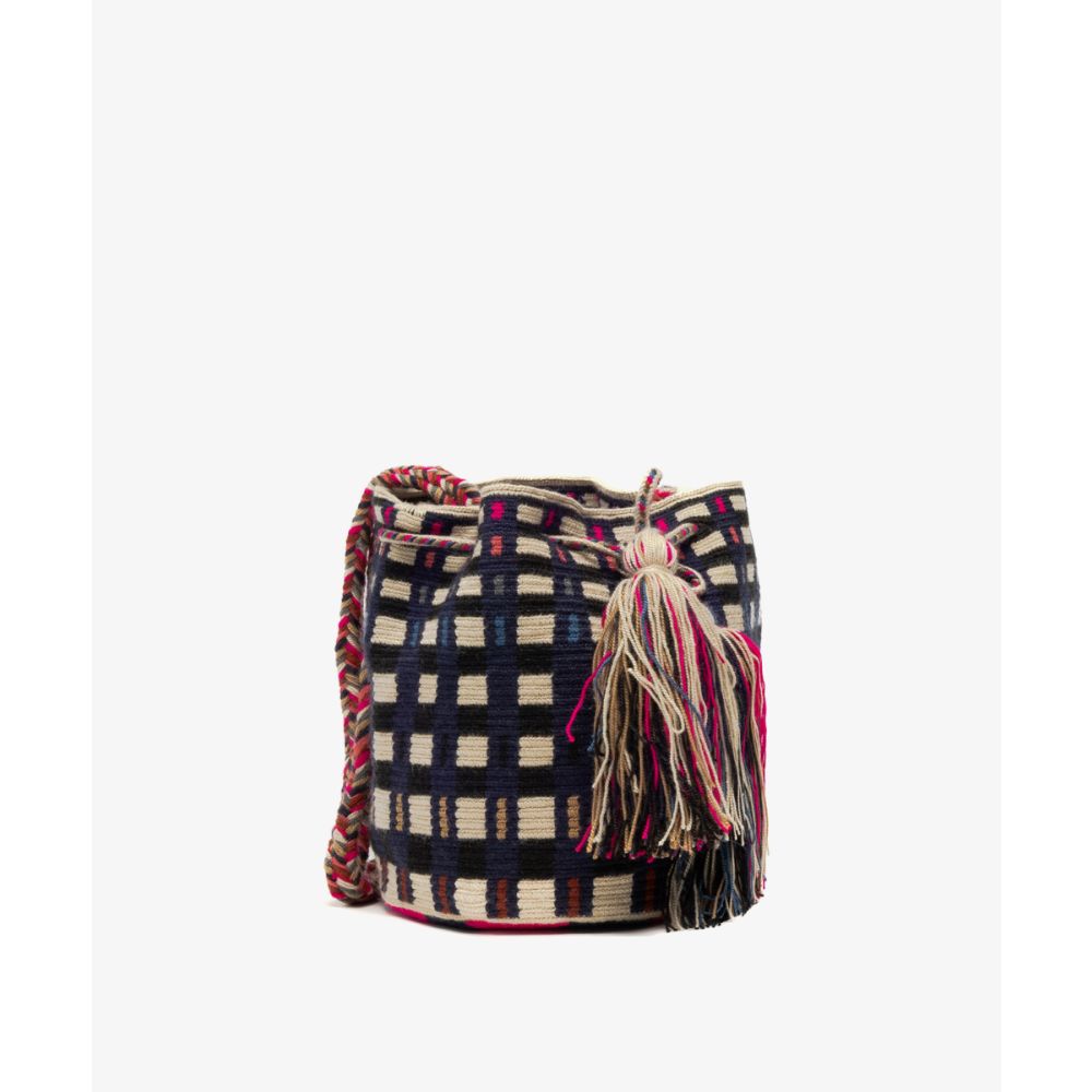 Crossbody Bag M - MAEVE- NAVY BLUE & BLACK