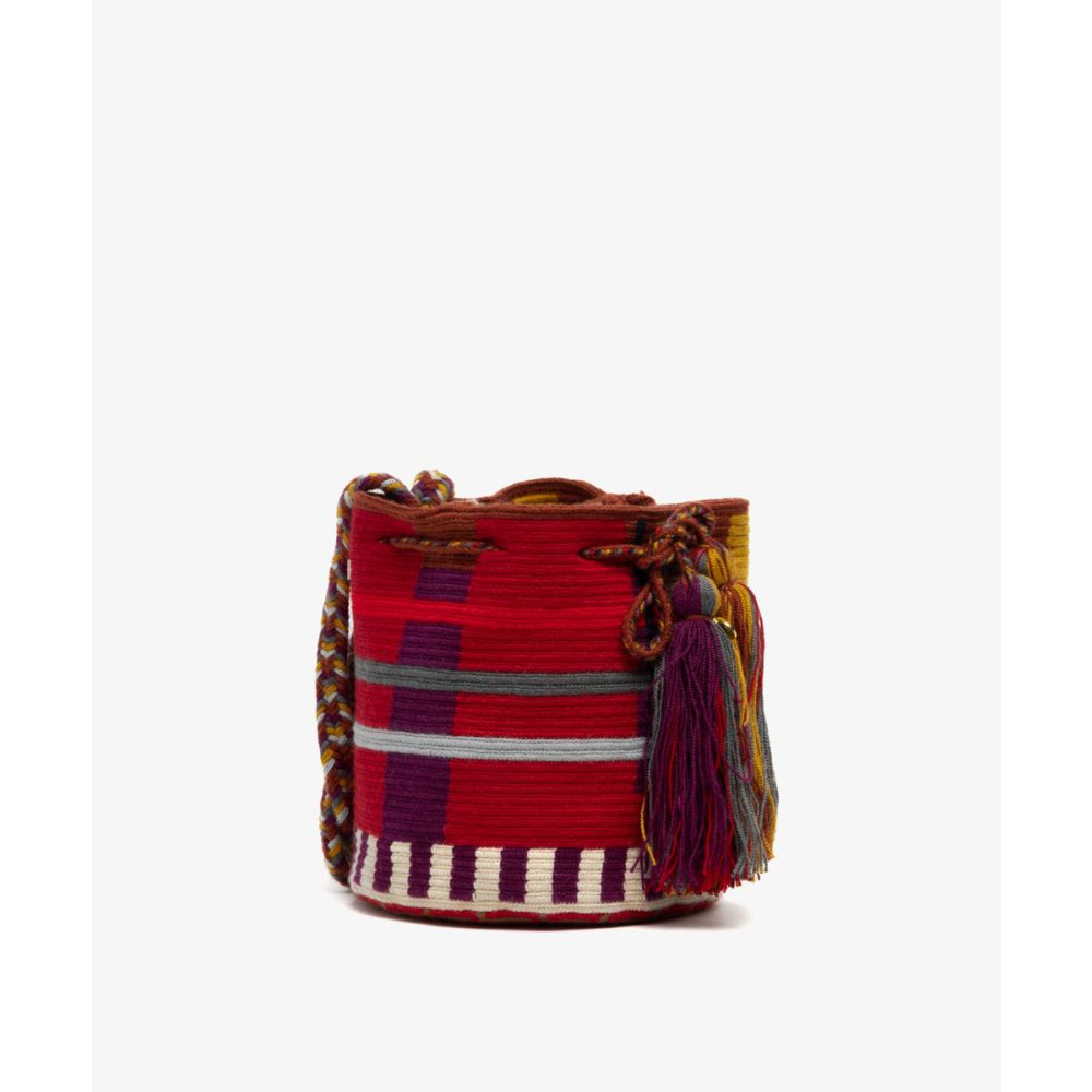 Crossbody Bag M - MILA- MUSTARD & RED