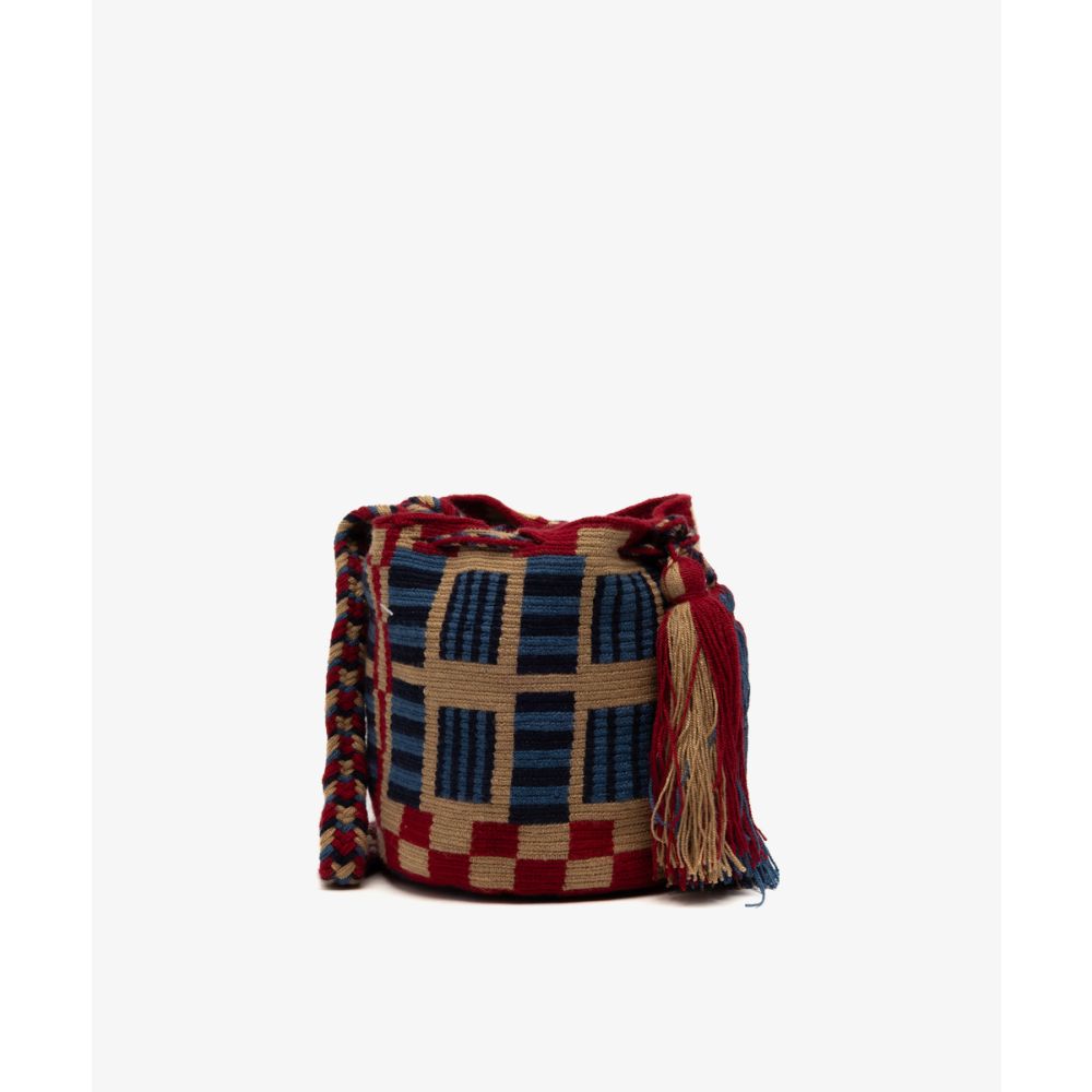 Crossbody Bag M - EVE - BLUE & RED