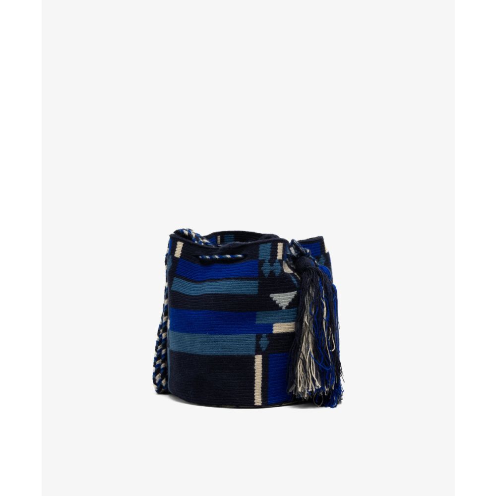 Crossbody Bag M - WAYUU - Black & blue