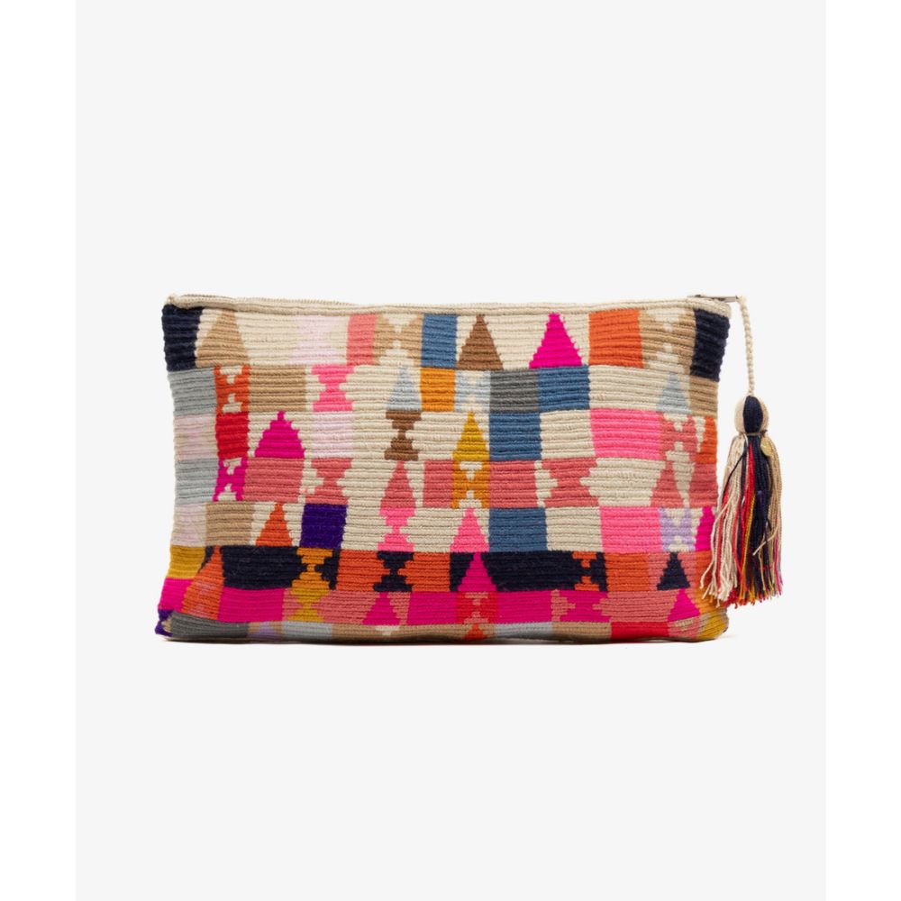 Clutch Bag- HARE - FUCHSIA & MULTICOLOR