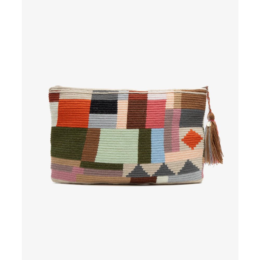 Clutch Bag- PEGASUS - GREY & GREEN