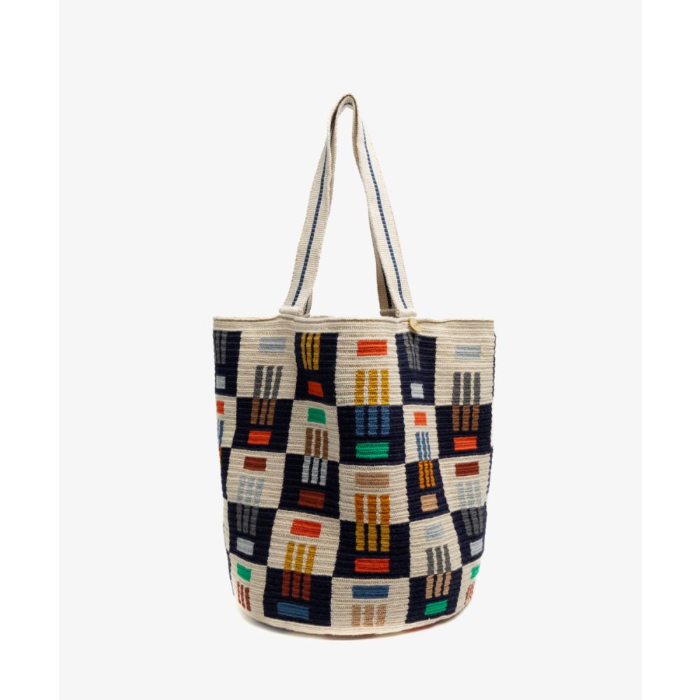 Tote Bag -  WOLF - NAVY & BEIGE