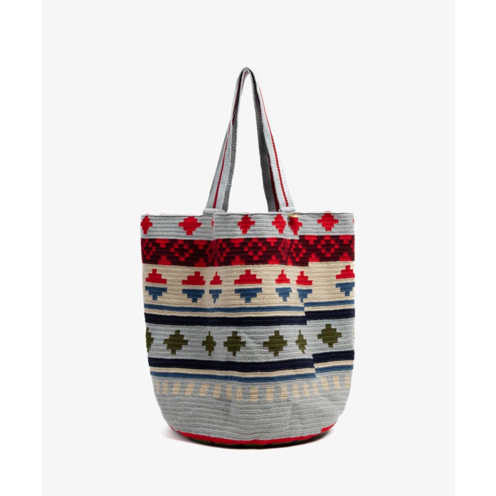 Bolso Tote -TAURUS - AZUL Y BEIGE