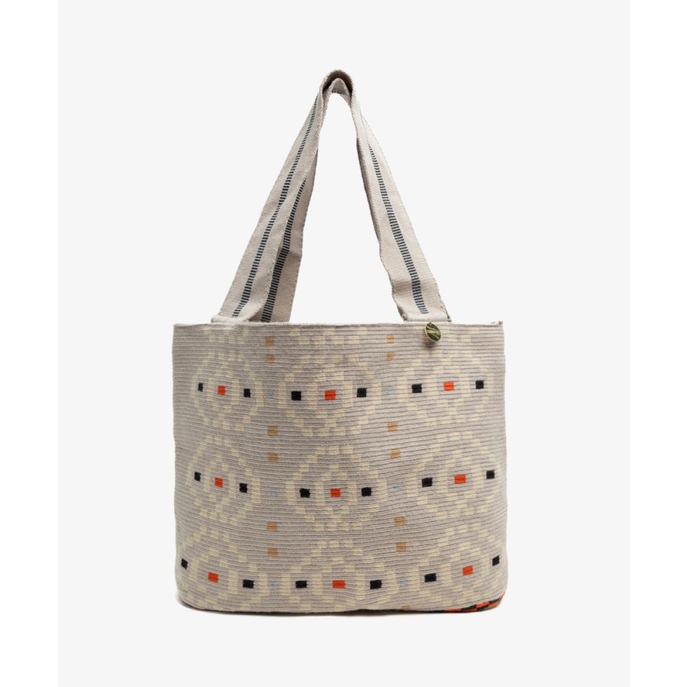Shopping Bag L - CAELUM- GREY & BEIGE