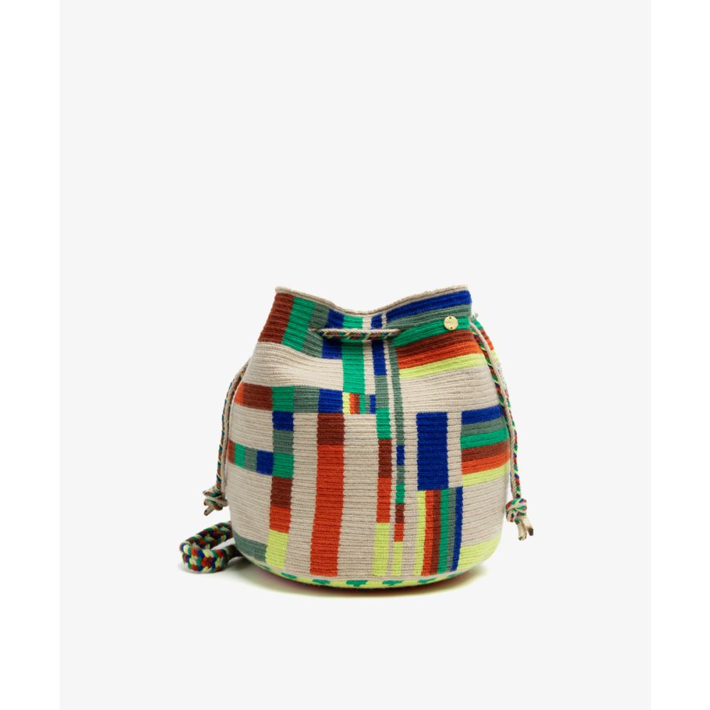 MITRA bag - CAPRICORNUS - BEIGE & GREEN