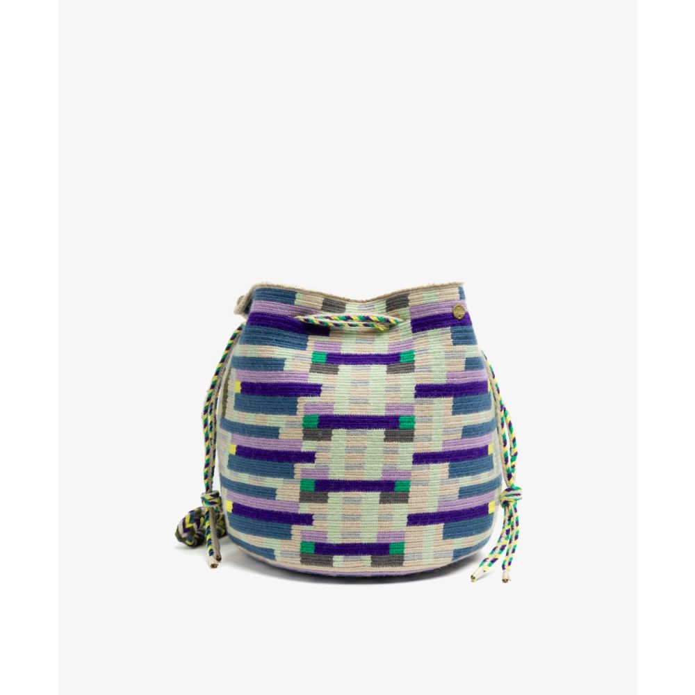 BOLSO MITRA - CHAMALEON -VERDE CLARO Y MORADO
