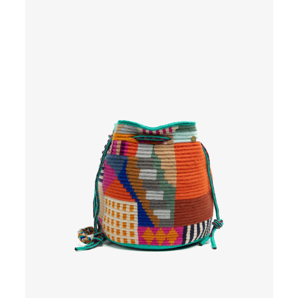 MITRA bag - LION - TURQUOISE & MULTICOLOR