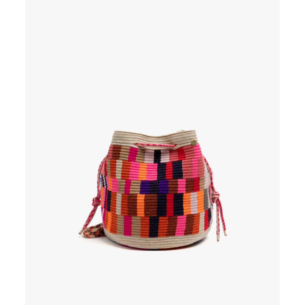 Shopping Bag L - OCTANT - PINK & BEIGE