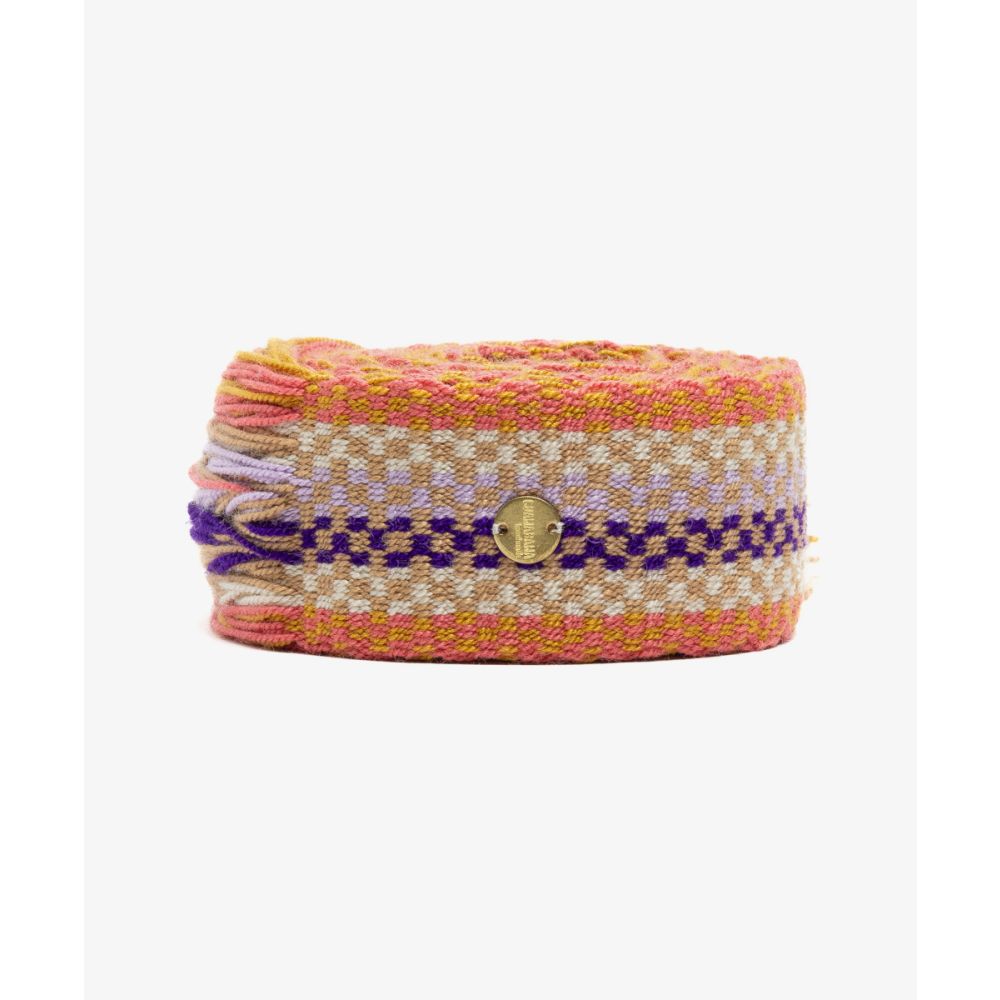 Cinturón de flecos- ROSA Y MORADO