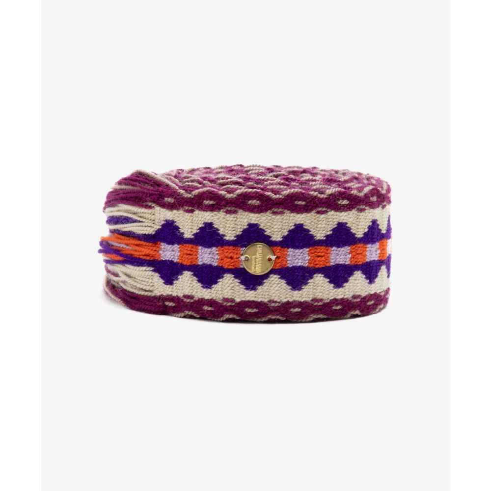 Belt with fringes - PURPLE & ORANGE