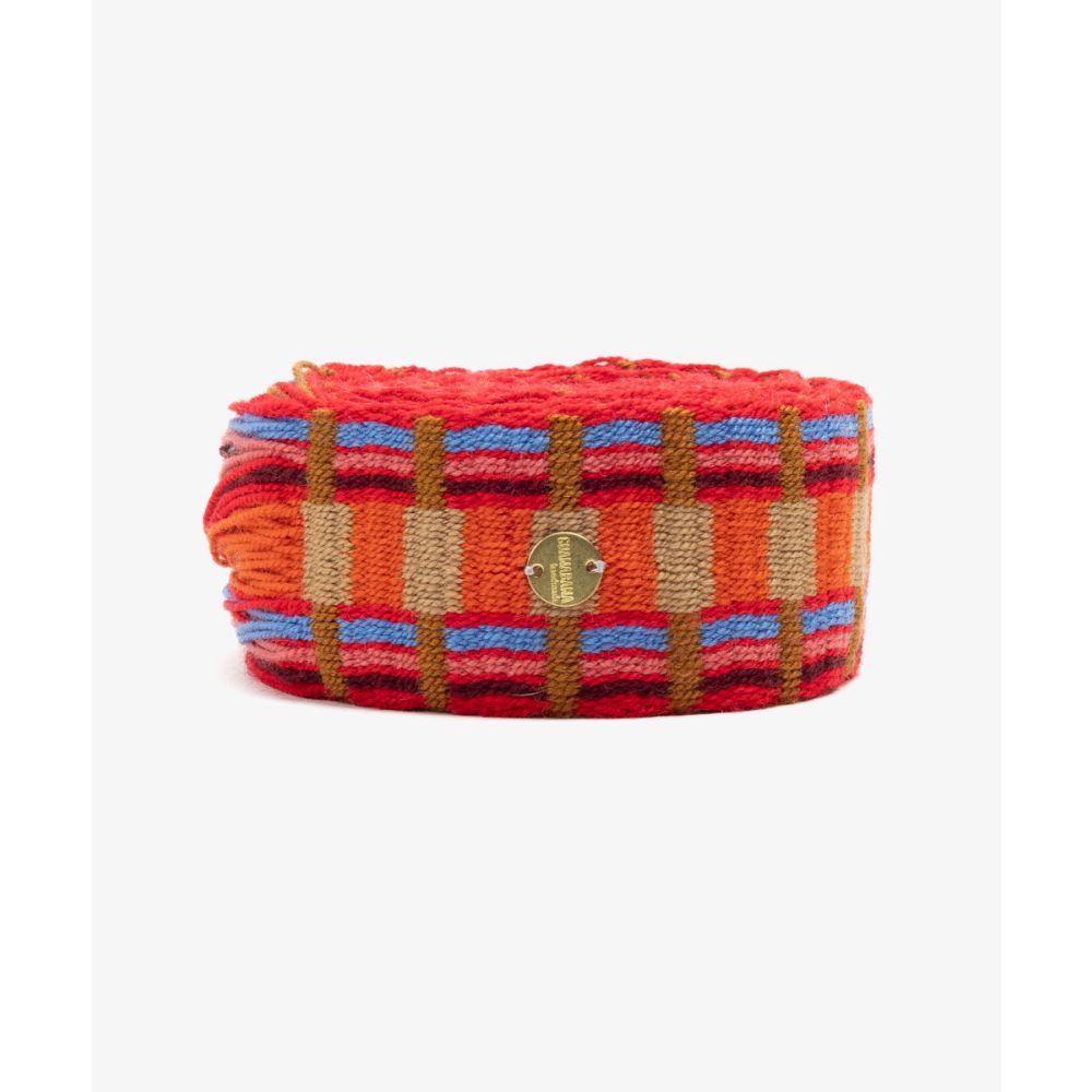 Belt with fringes- BLUE & PINK