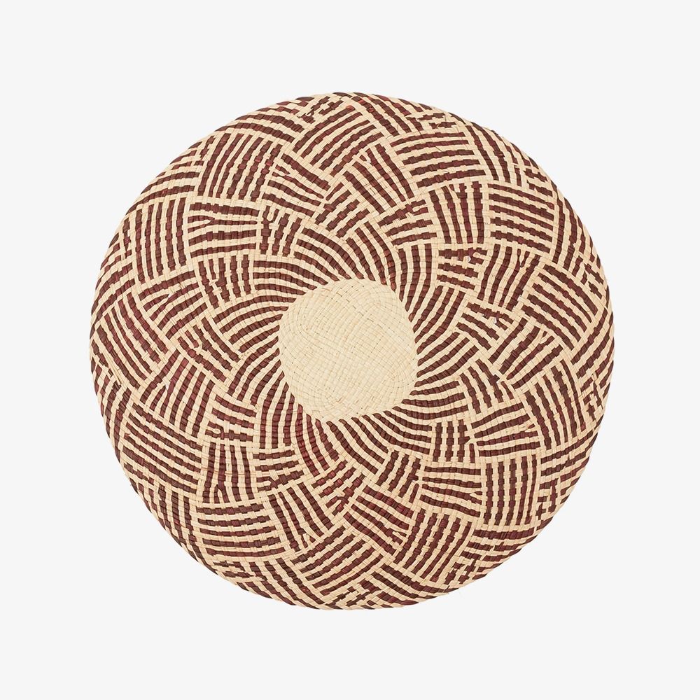 Round Placemat - 1 UNIT - BROWN & BEIGE