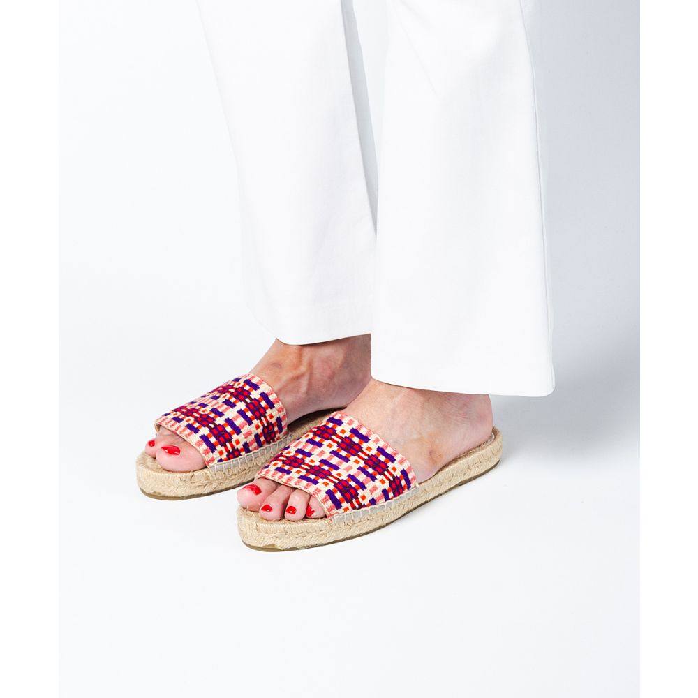 MULE ESPADRILLE - CUBE - PURPLE & RED