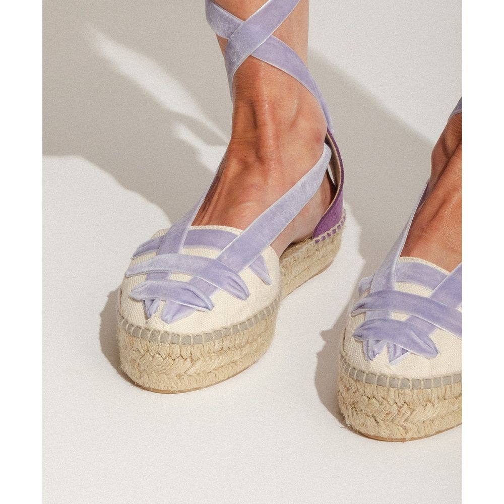 VELVET STRAP VALENCIANAS - LAVENDER