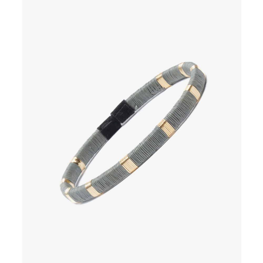 Werregue Color Bracelet, 5 mm - GREY & GOLDEN