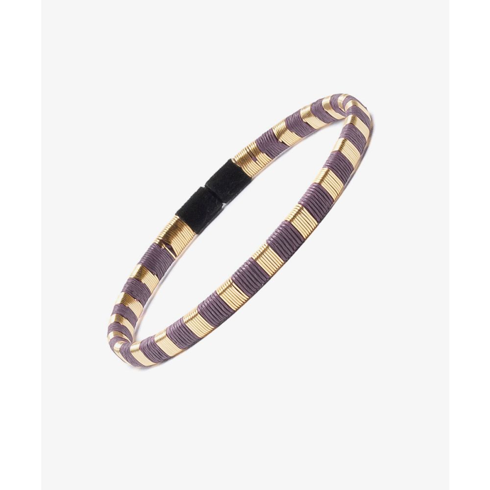Werregue Color Bracelet, 5 mm - MAUVE & GOLDEN