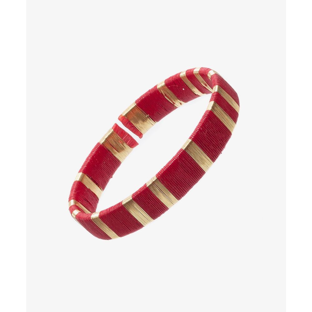 Werregue Color Bracelet, 1 cm, Unit - RED & GOLDEN