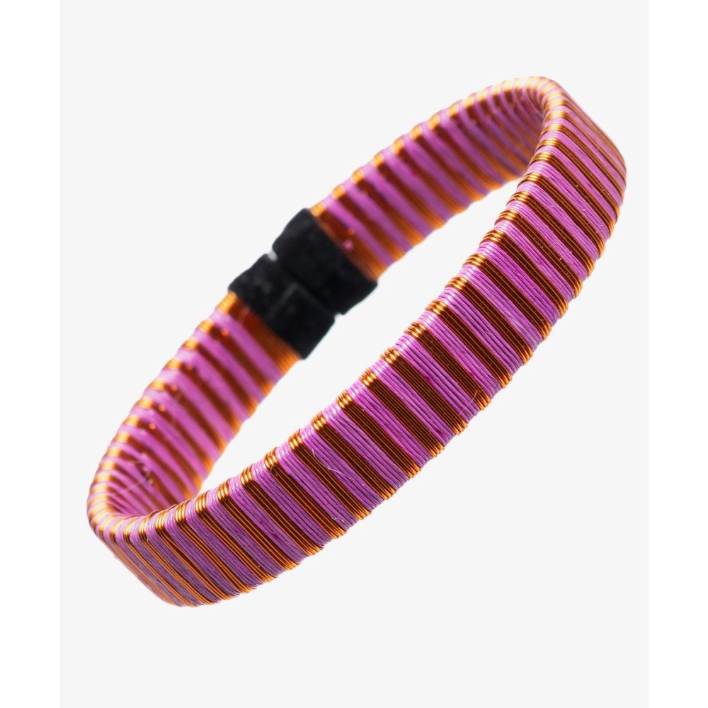 Werregue Color Bracelet, 1 cm - FUCHSIA AND COPPER